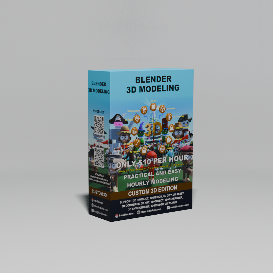 Paket Blender 3D Modeling 1 Jam