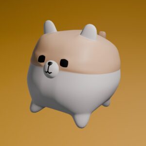 Mid-Poly Doge 3D Model